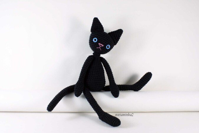 Crochet Cat Pattern Amigurumi Cat Pattern Black Cat Crochet Pattern