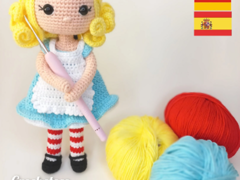 Crochet pattern doll amigurumi doll Alice English/Deutsch/Español pattern