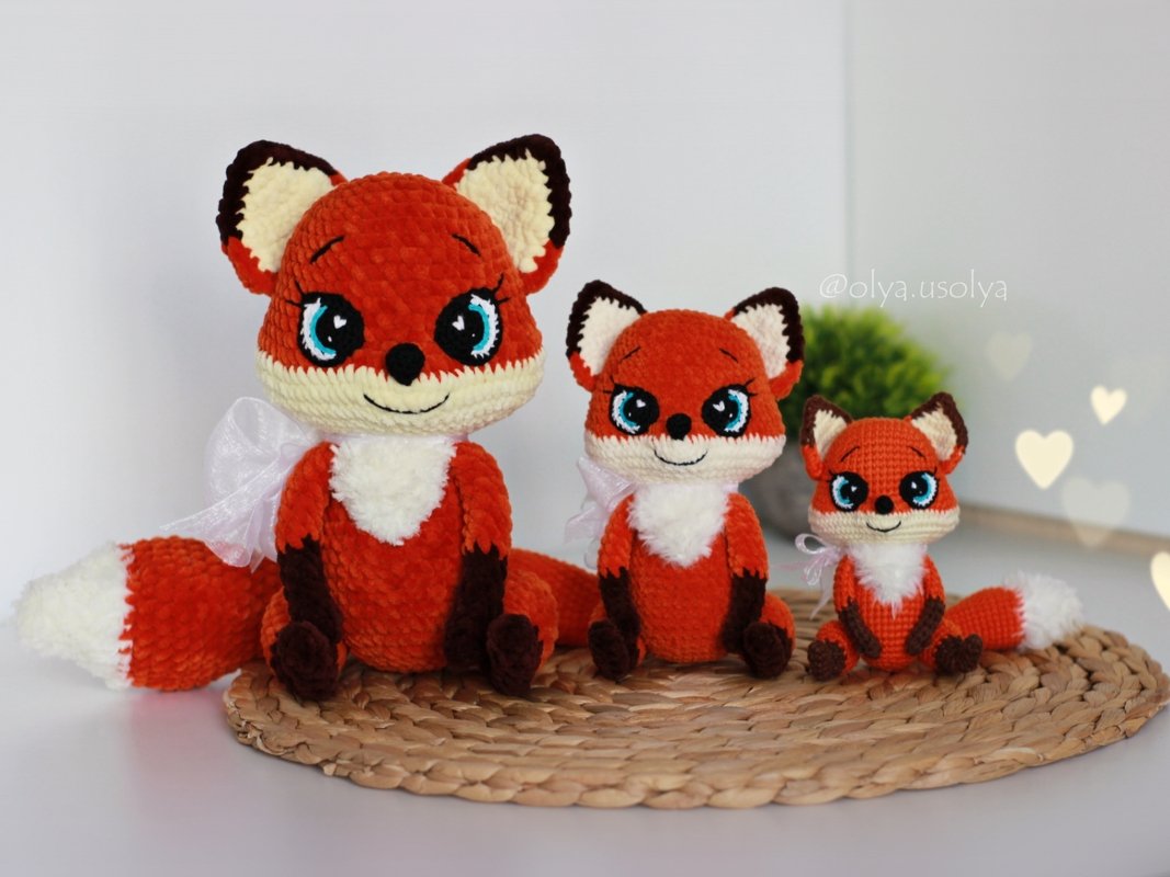 Goldie the Fox Crochet Pattern Amigurumi stuffed baby toy