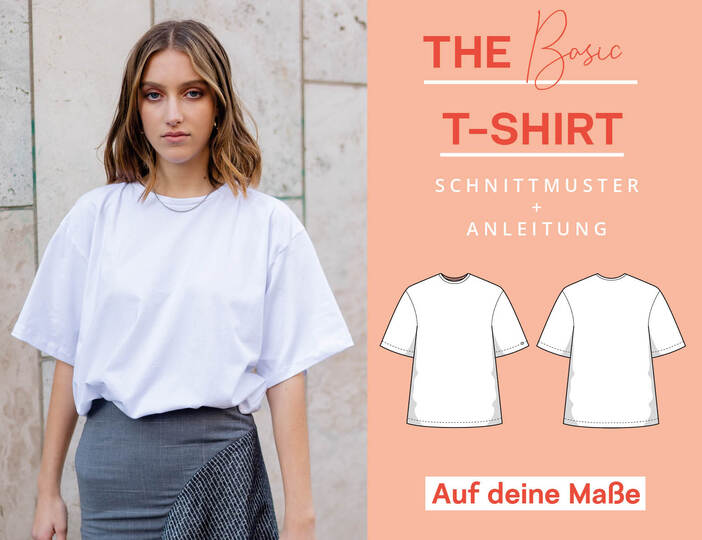 Schnittmuster nach deinen Maßen: T-Shirt Damen Einfach mit Video-Anleitung