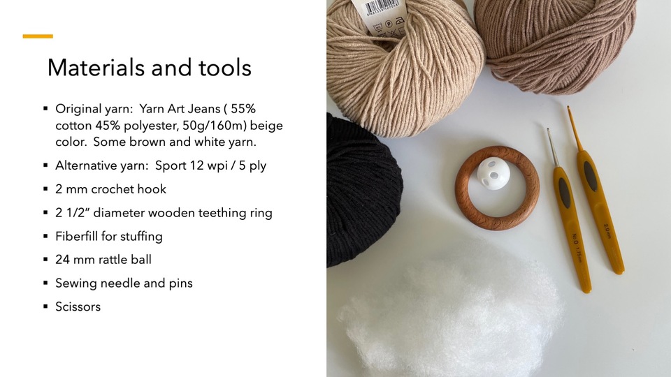 Crochet pattern llama baby rattle, alpaca teether toy, amigurumi pattern