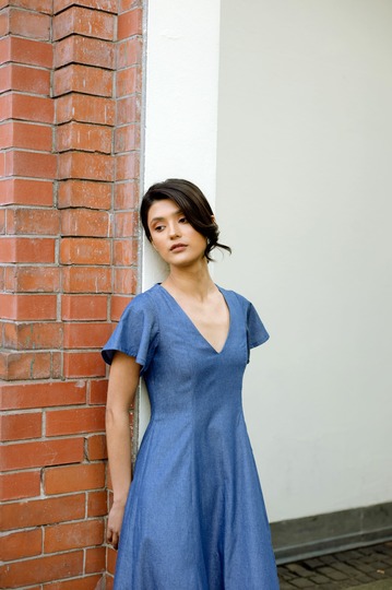 Schnittmuster nach Maß: Midi-Kleid für Damen, einfach mit Video-Anleitung