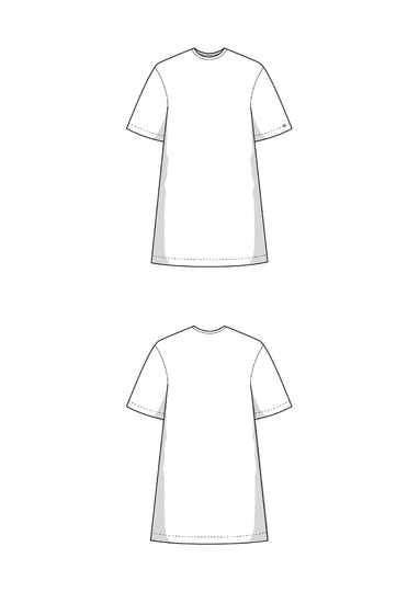 Schnittmuster nach Maß: Mini T-Shirt Kleid, einfach mit Video-Anleitung