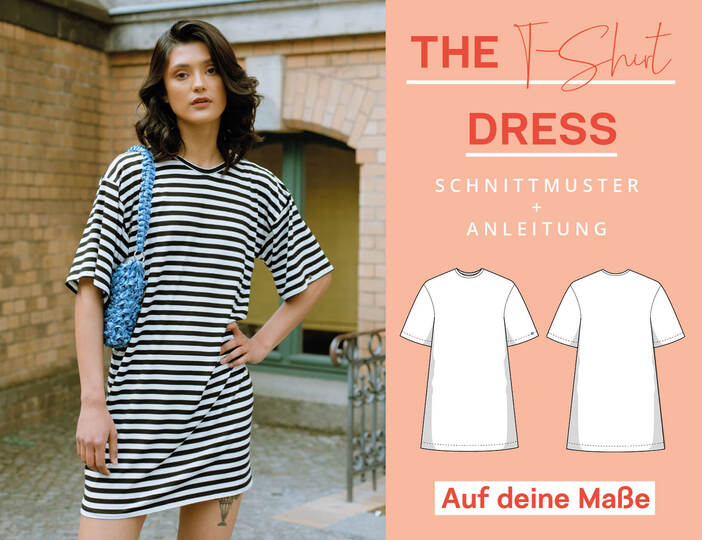Schnittmuster nach Maß: Mini T-Shirt Kleid, einfach mit Video-Anleitung