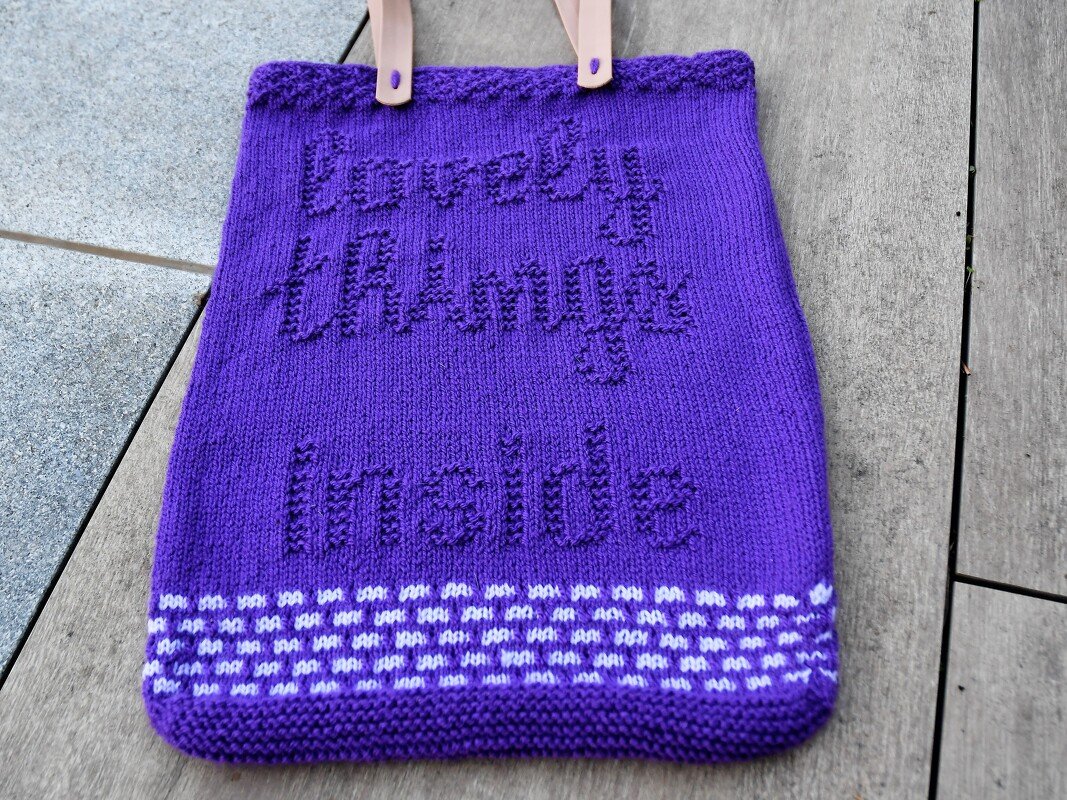 Knitting pattern "lovely things" - market bag, beach bag, gift wrap... - Image 2