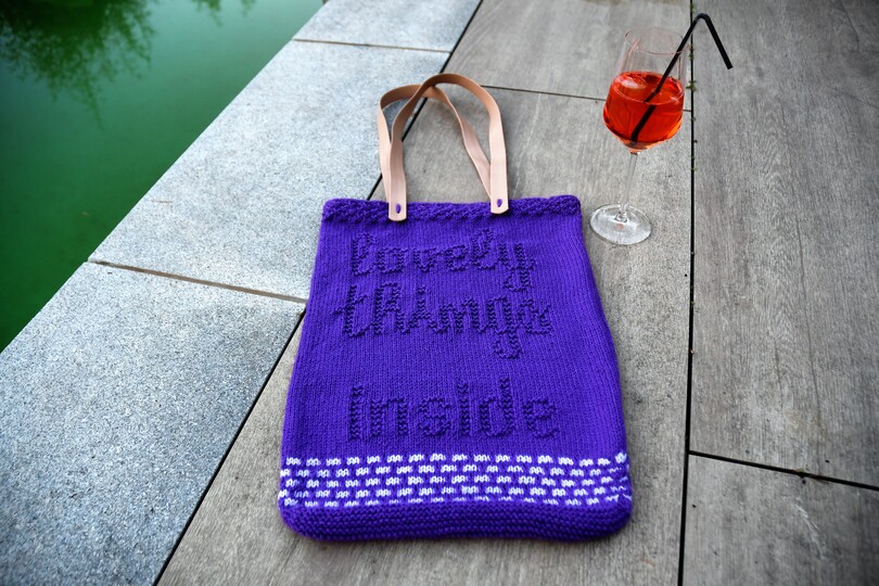 Strickanleitung "lovely things" - Shopper, Beach Bag, Geschenktasche...