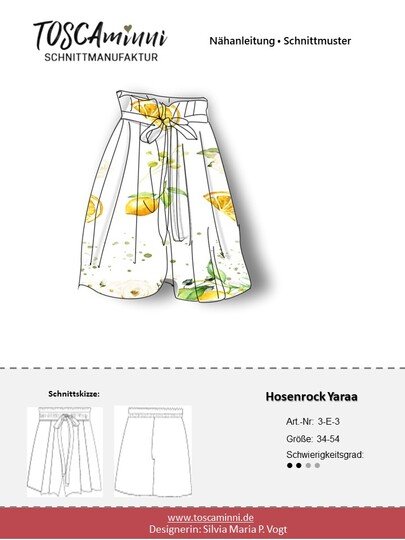 Hosenrock Yaraa Gr. 34-54 Schnittmuster & Nähanleitung