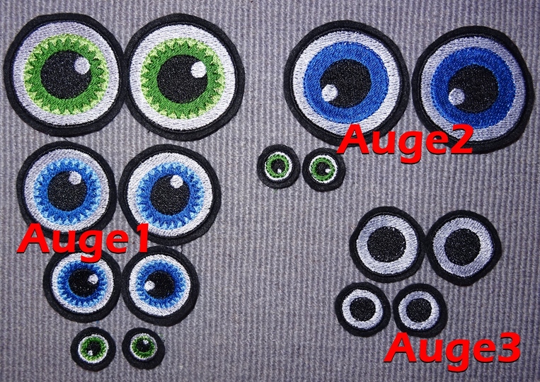 Stickdatei - runde Augen für Kuscheltiere Bettschlagen