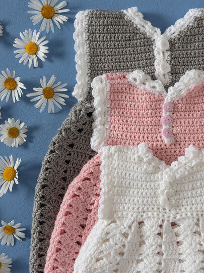 Kleid mit Mütze, gehäkelt