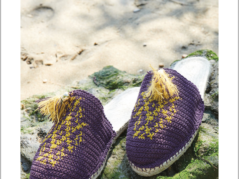 Häkelanleitung Marrokanische Pantoffeln im Boho-Stil
