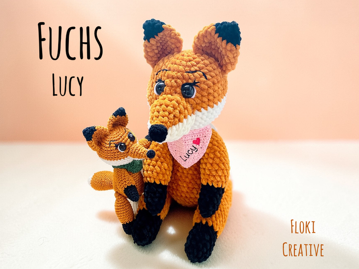 Fuchs Lucy mit Halstuch, Häkelanleitung , Amigurumi, DIY