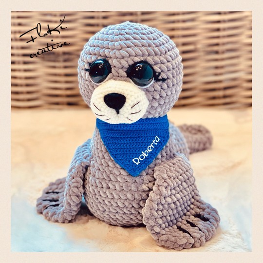 Robbe Roberta, Häkelanleitung,  Amigurumi, DIY