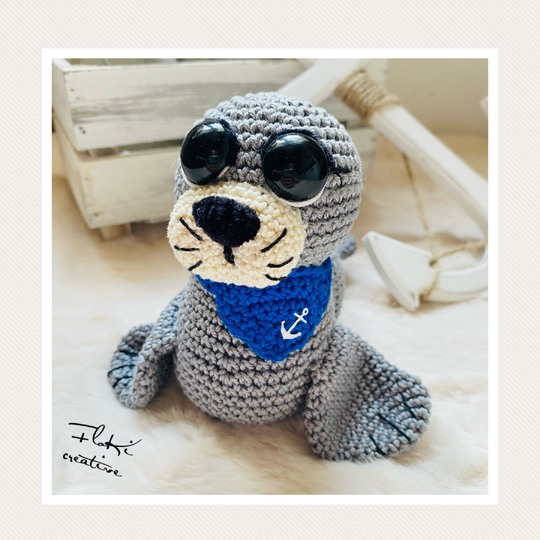 Robbe Roberta, Häkelanleitung,  Amigurumi, DIY