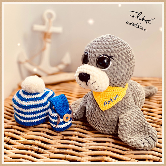 Robbe Roberta, Häkelanleitung,  Amigurumi, DIY