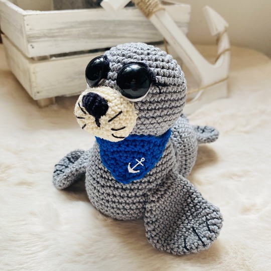 Robbe Roberta, Häkelanleitung,  Amigurumi, DIY