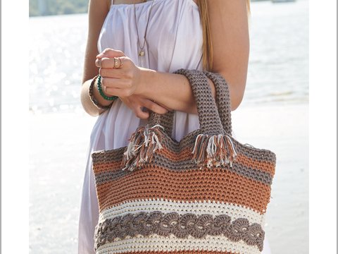 Häkelanleitung Shopper im Boho-Stil