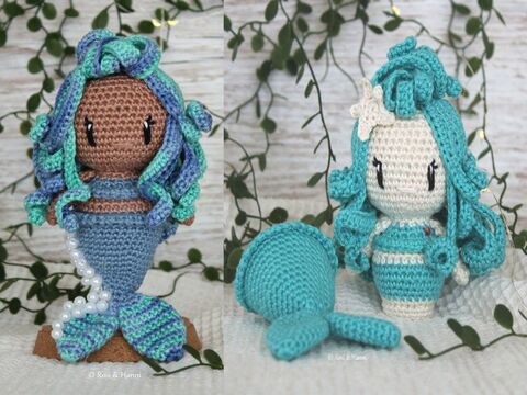 Häkelanleitung Meerjungfrau Romy - mit abnehmbarer Flosse