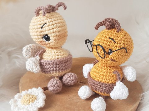 Crochetpattern Bertie Bee/Amigurumi/Crochetdoll/Crochetanimal/Crochetbee