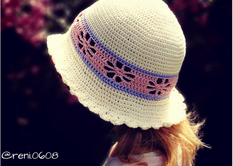 Summer sun hat, crochet pattern summer hat for baby, child and women