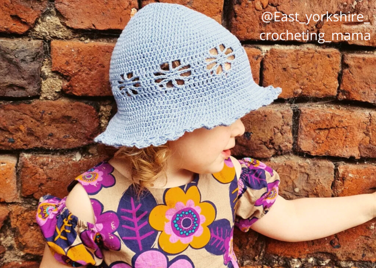Summer sun hat, crochet pattern summer hat for baby, child and women