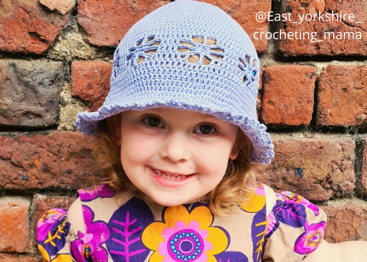 Summer sun hat, crochet pattern summer hat for baby, child and women