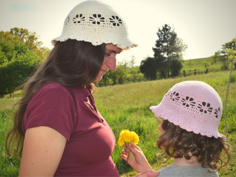 Sommerlicher Sonnenhut, Häkelanleitung Sommermütze für Baby, Kind und Damen