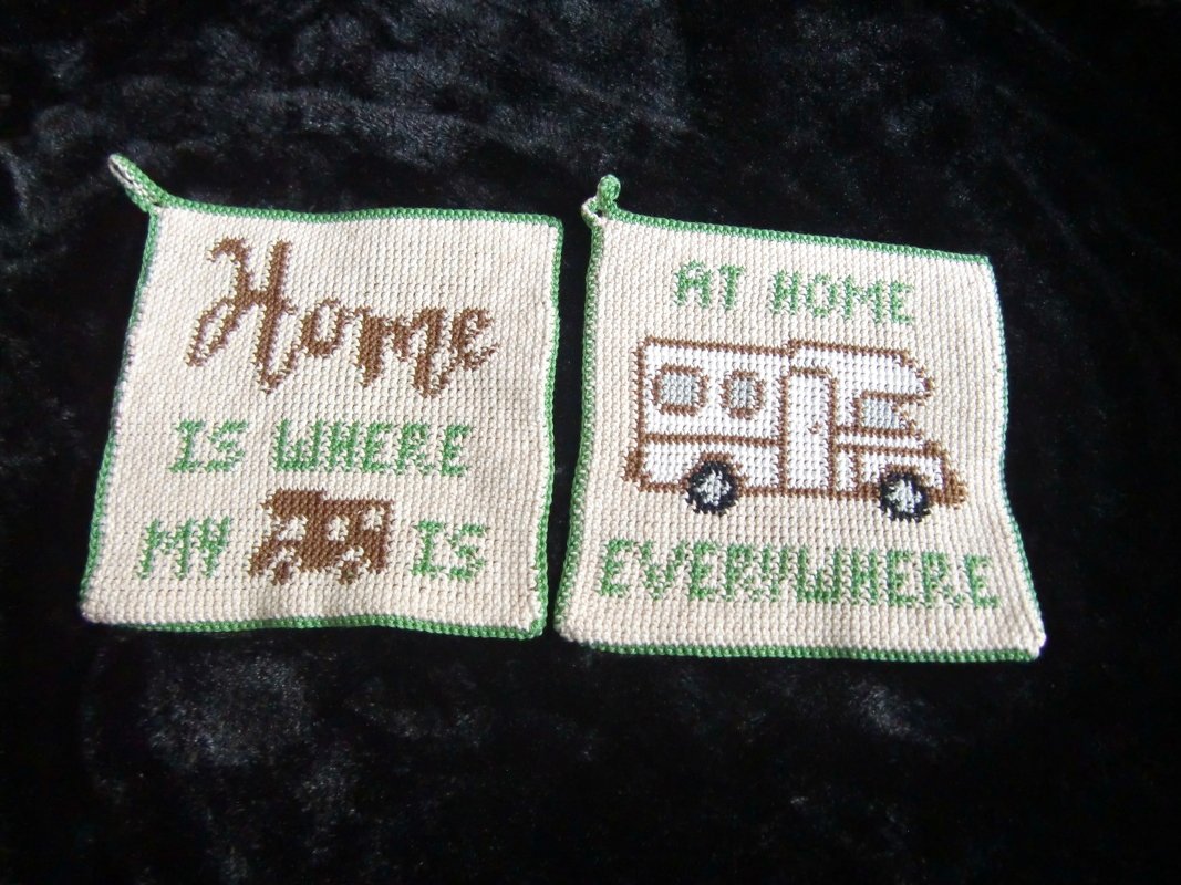 Häkelanleitung Doubleface-Topflappen Wohnmobil - Bild 3