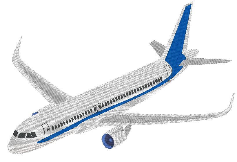 Stickdatei - Flugzeug