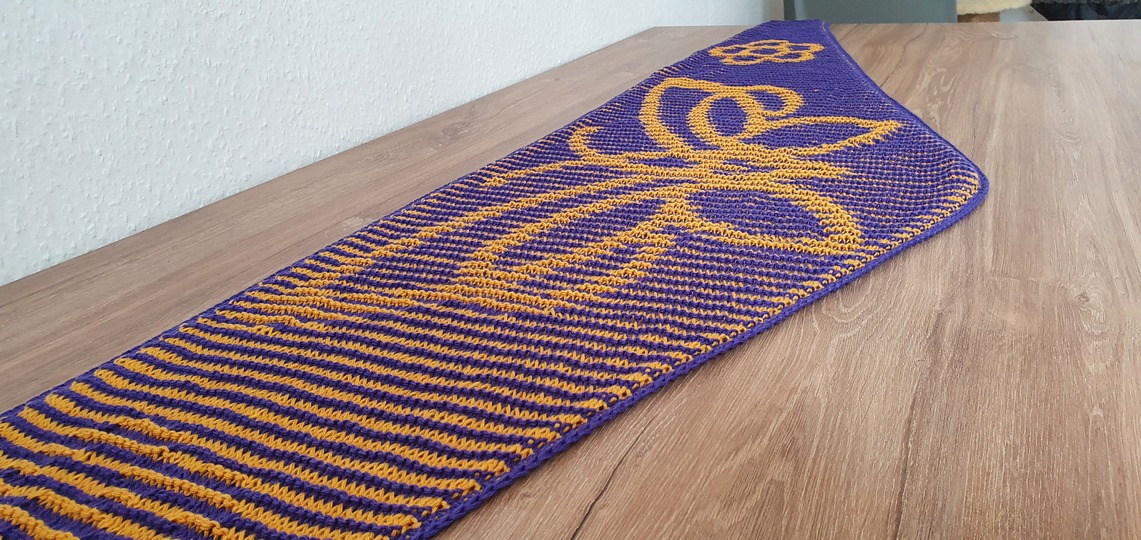 Schmetterling, flaches Tuch, Schattenstricken, Illusionsstricken, Motivtuch