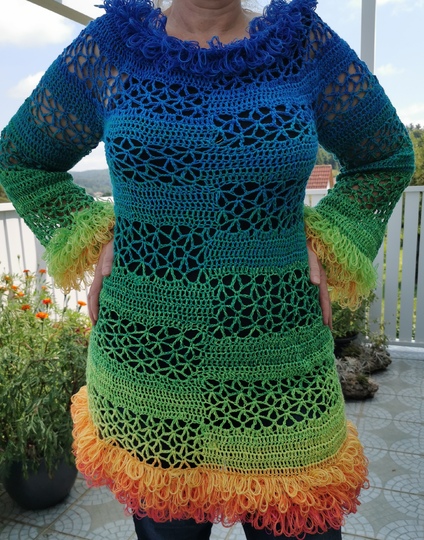 Pulli/Longpulli/Tunika Sumeve, Häkelanleitung