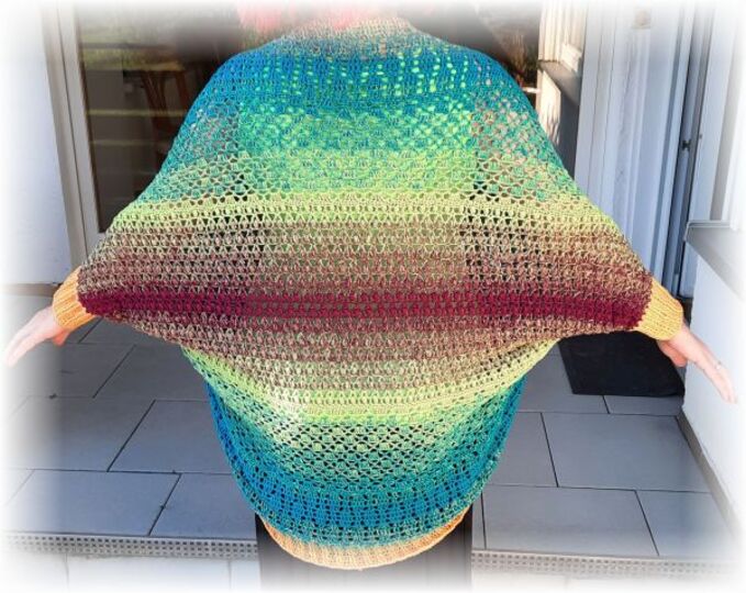 Häkelanleitung Seelenwärmer Arielle alle Größen