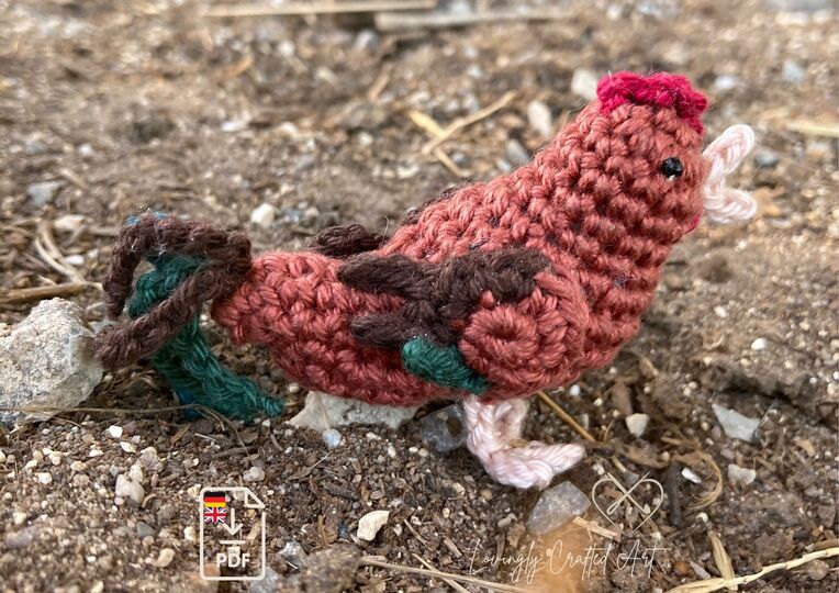 Haekelanleitung Hahn Karuso