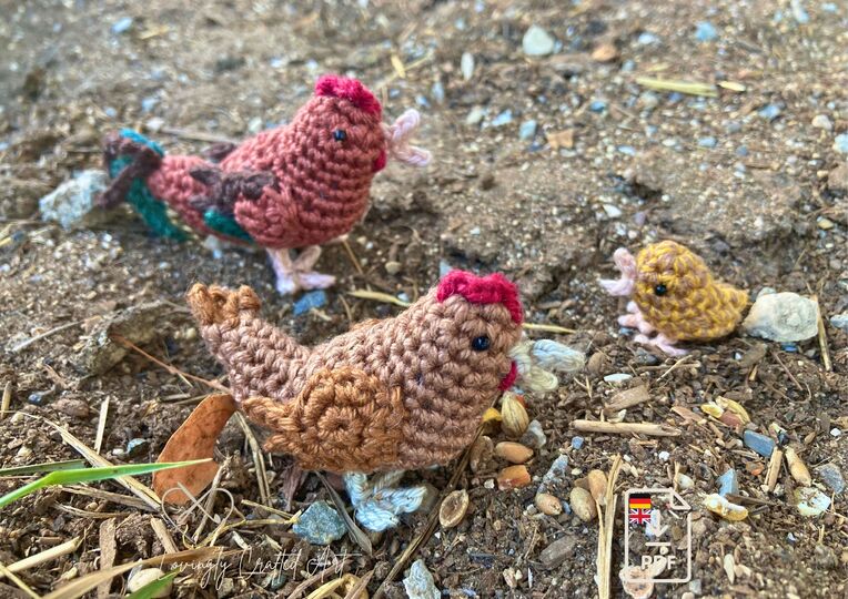 Häkelanleitung Hühnerfamilie