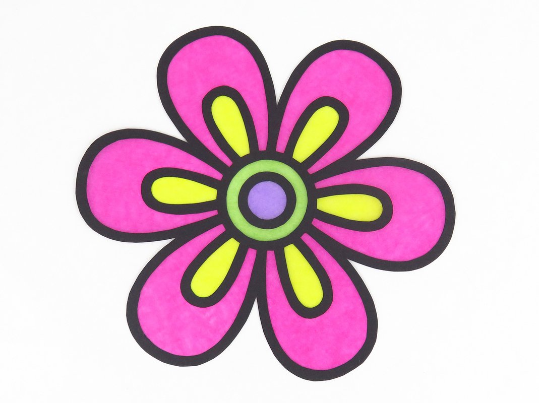 Fensterbilder – Blumen in Pastellfarben – Bastelanleitung und Vorlagen - Bild 4