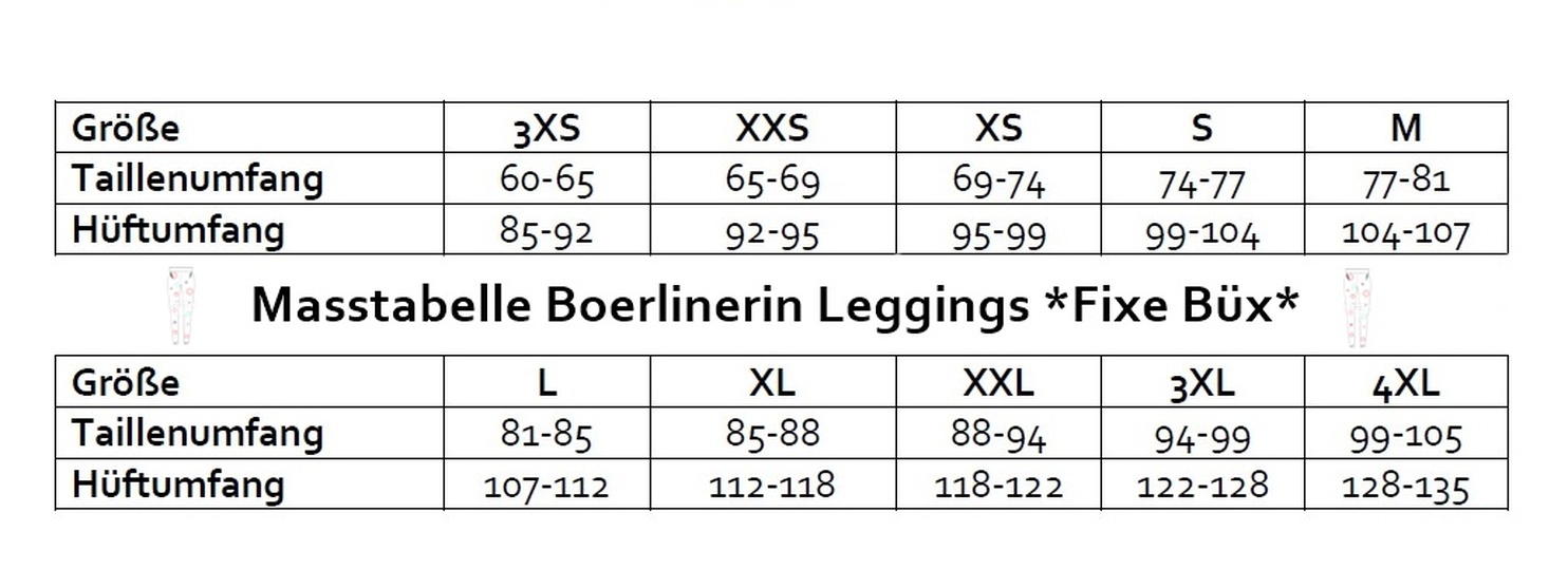 High waist Leggings "Fixe Buex" | 3XS -4XL | HU 85-135 cm