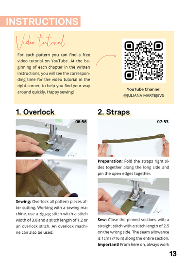 Sewing pattern mini dress with cowl neck XS-XXXL easy with video tutorial