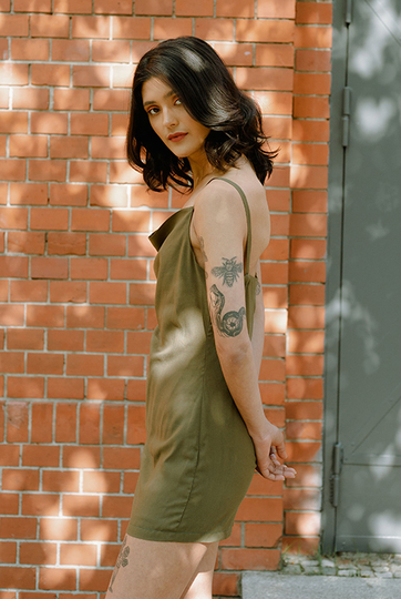 Sewing pattern mini dress with cowl neck XS-XXXL easy with video tutorial