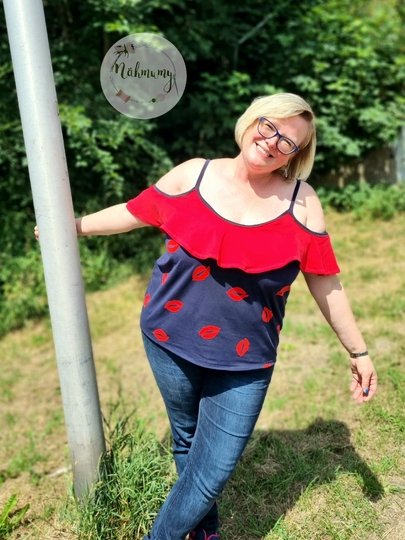 Schnittmuster Shirt und Kleid mit Spaghettiträgern und Volant Gr. 32 - 56