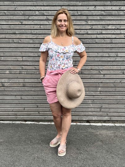 Schnittmuster Shirt und Kleid mit Spaghettiträgern und Volant Gr. 32 - 56
