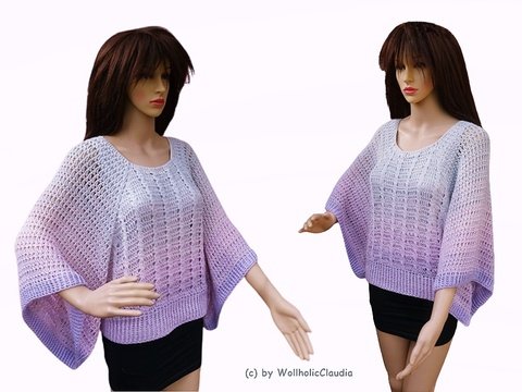 Häkelanleitung Poncho-Pulli &quot;Lucy&quot;