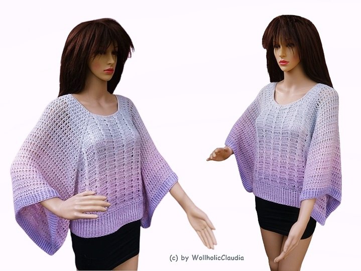Häkelanleitung Poncho-Pulli "Lucy"