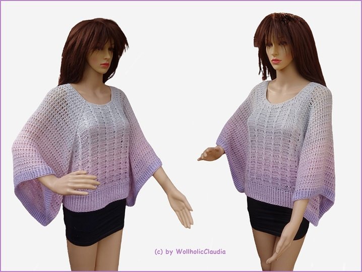 Häkelanleitung Poncho-Pulli "Lucy"