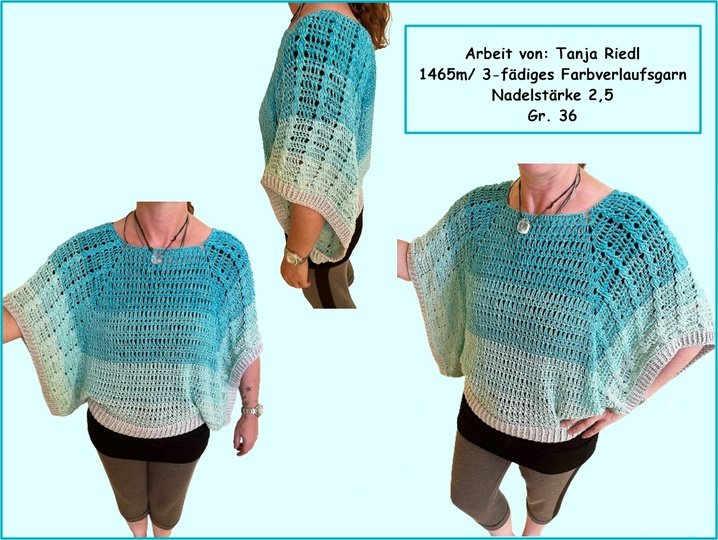 Häkelanleitung Poncho-Pulli "Lucy"