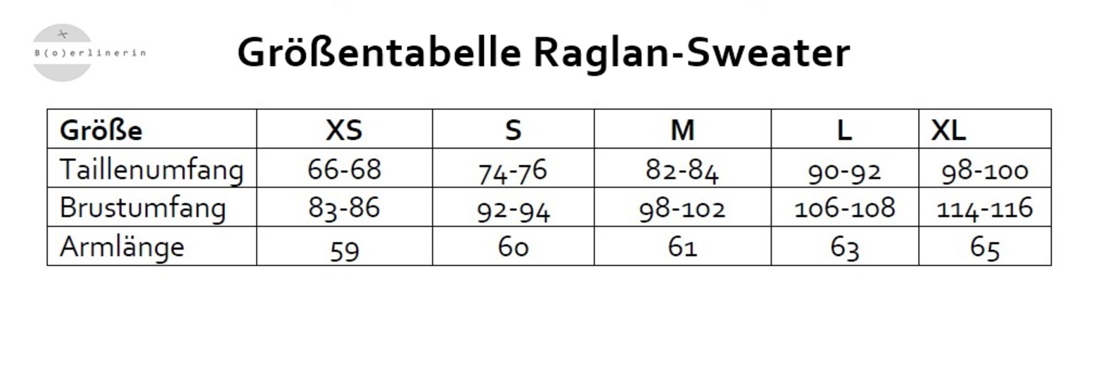 Herren Raglan Sweat&Shirt GR. XS-XL