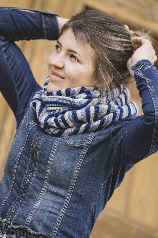 Schal mit Streifen // Strickanleitung - Bild 6