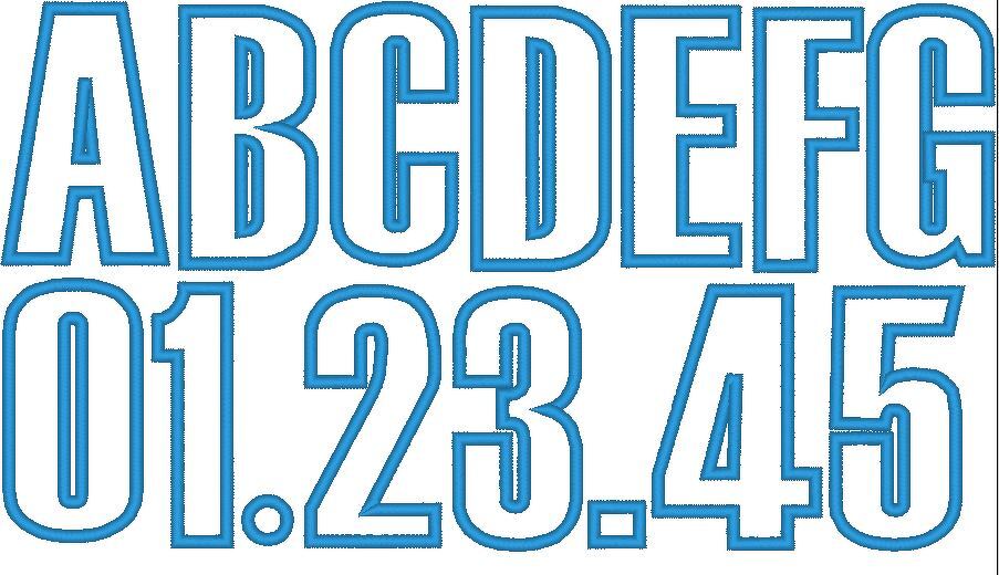 Stickdatei - 8cm Buchstaben und Zahlen Alphabet Zahl - Bild 5