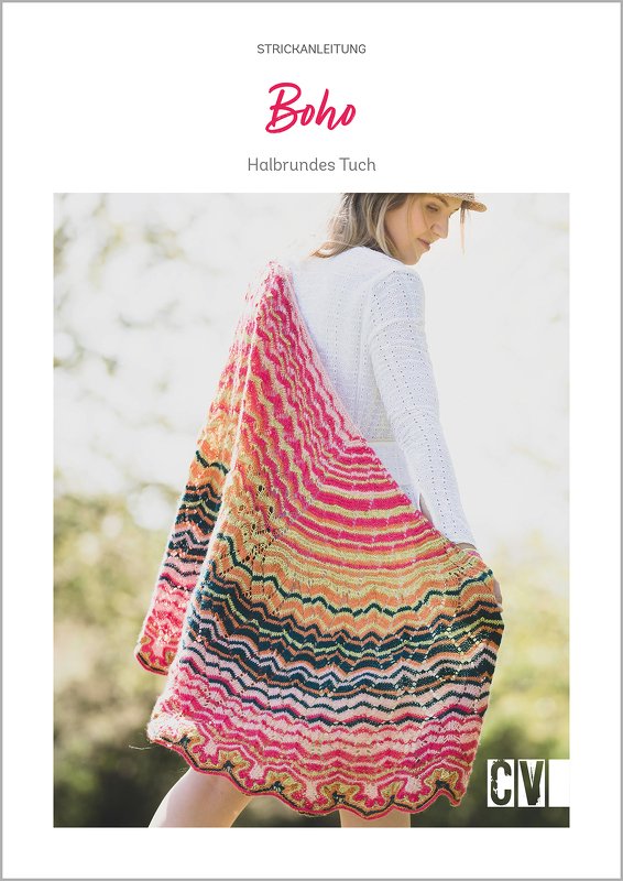 Halbmond Tuch "Boho" // Strickanleitung
