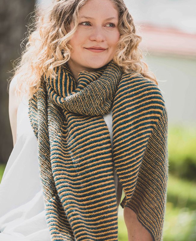 Stola/Dreieckstuch im Streifenlook stricken // PDF-Anleitung - Bild 2