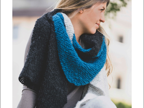 Strickanleitung Dünner Schal mit geometrischem Muster