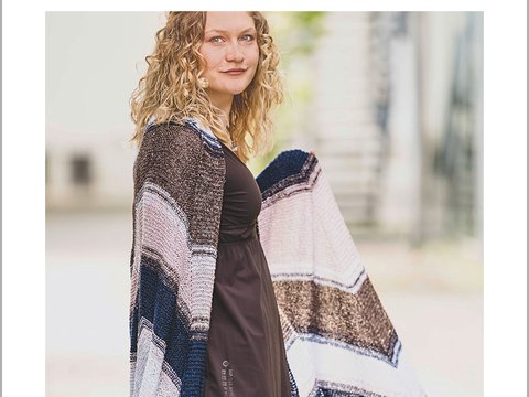 Stola Strickanleitung // Tuch im Streifenlook